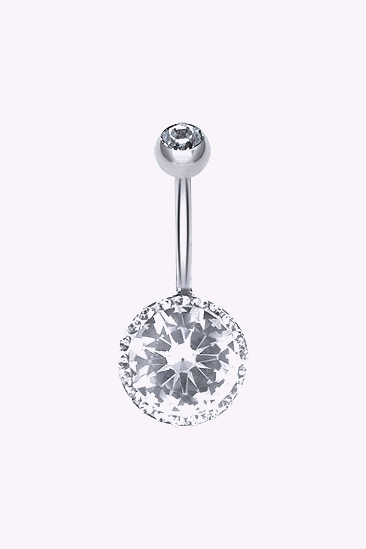 Navelpiercing Swarovskikristall Vit Kristall