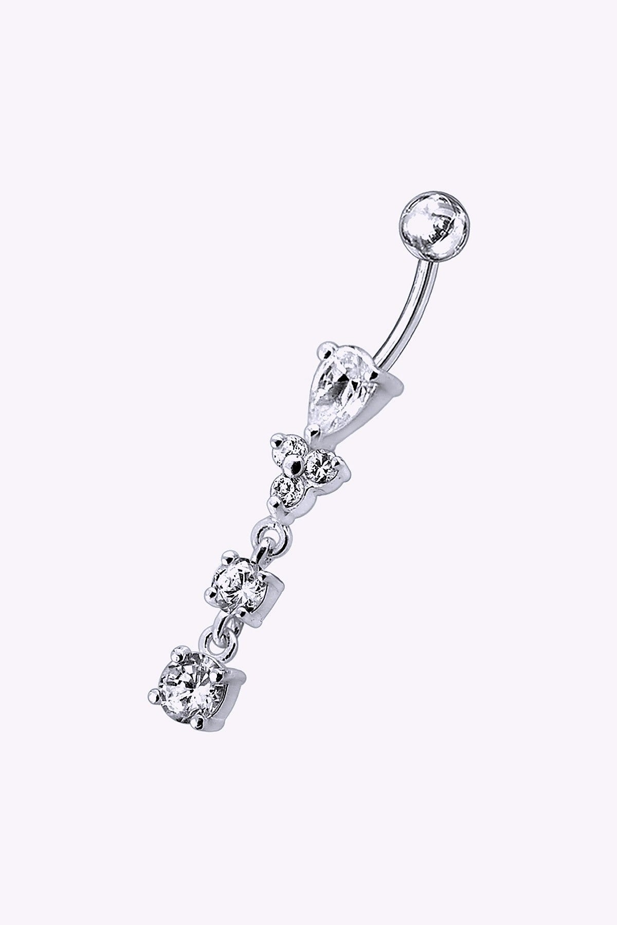 Navelpiercing Trinity Med Kristallhange