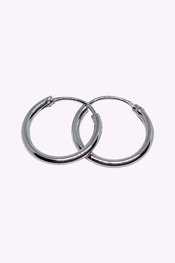 Orhange 14 Mm Akta Silverringar Creoler