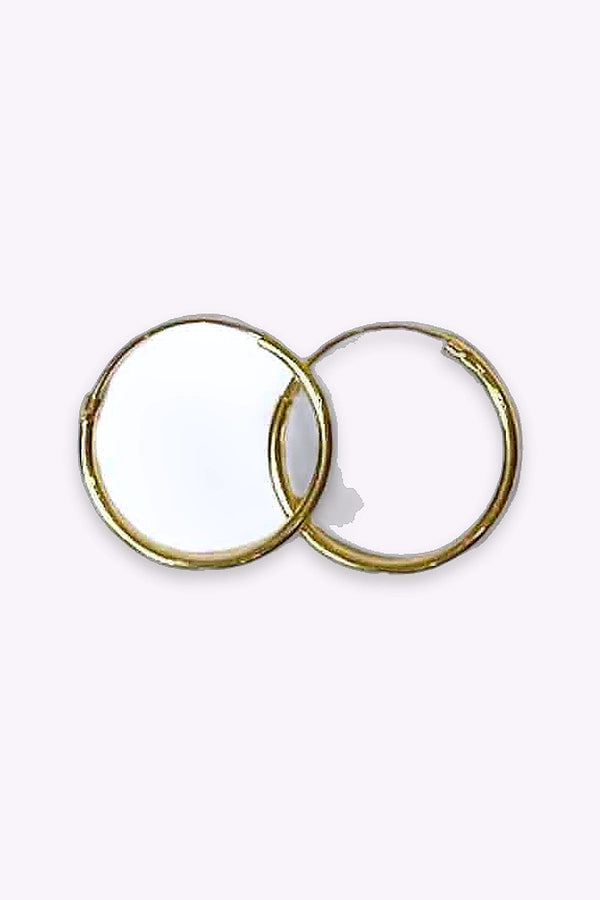 Orhange 14 Mm Guldplaterade Akta Silverringar Creoler
