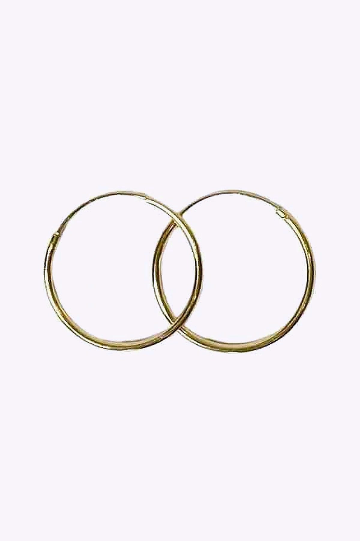 Orhange 18 Mm Guldplaterade Akta Silverringar Creoler