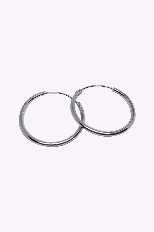 Orhange 20 Mm Akta Silverringar Creoler