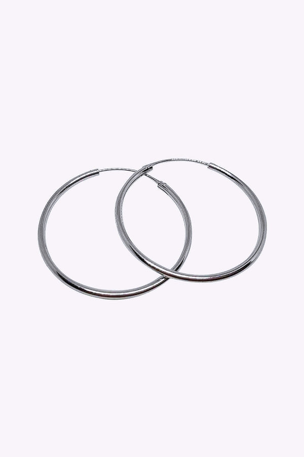 Orhange 40 Mm Akta Silverringar Creoler