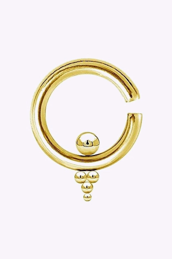 Piercingring For Tojning 4Mm Guld Pvd