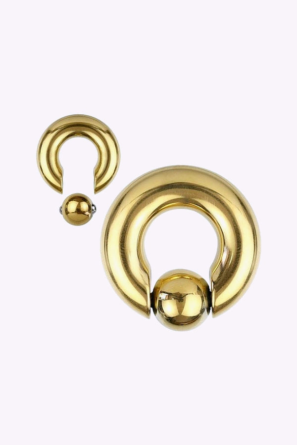 Piercingring For Tojning Bcr Guldplaterad 316L Kirurg Stal