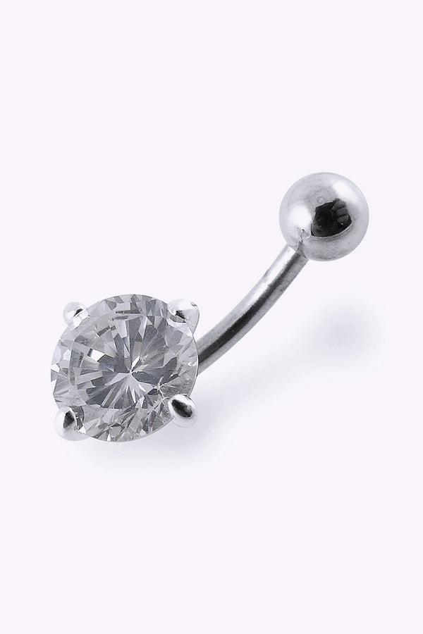 Piercingsmycke Till Naveln Med Briljantslipad Kristall