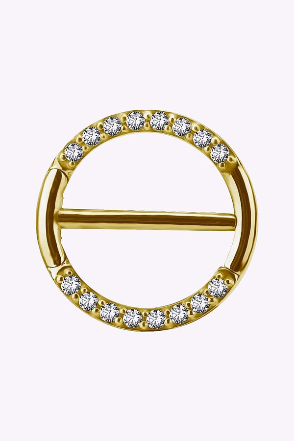 Piercingsmycken Brostvarta Guld Kristaller