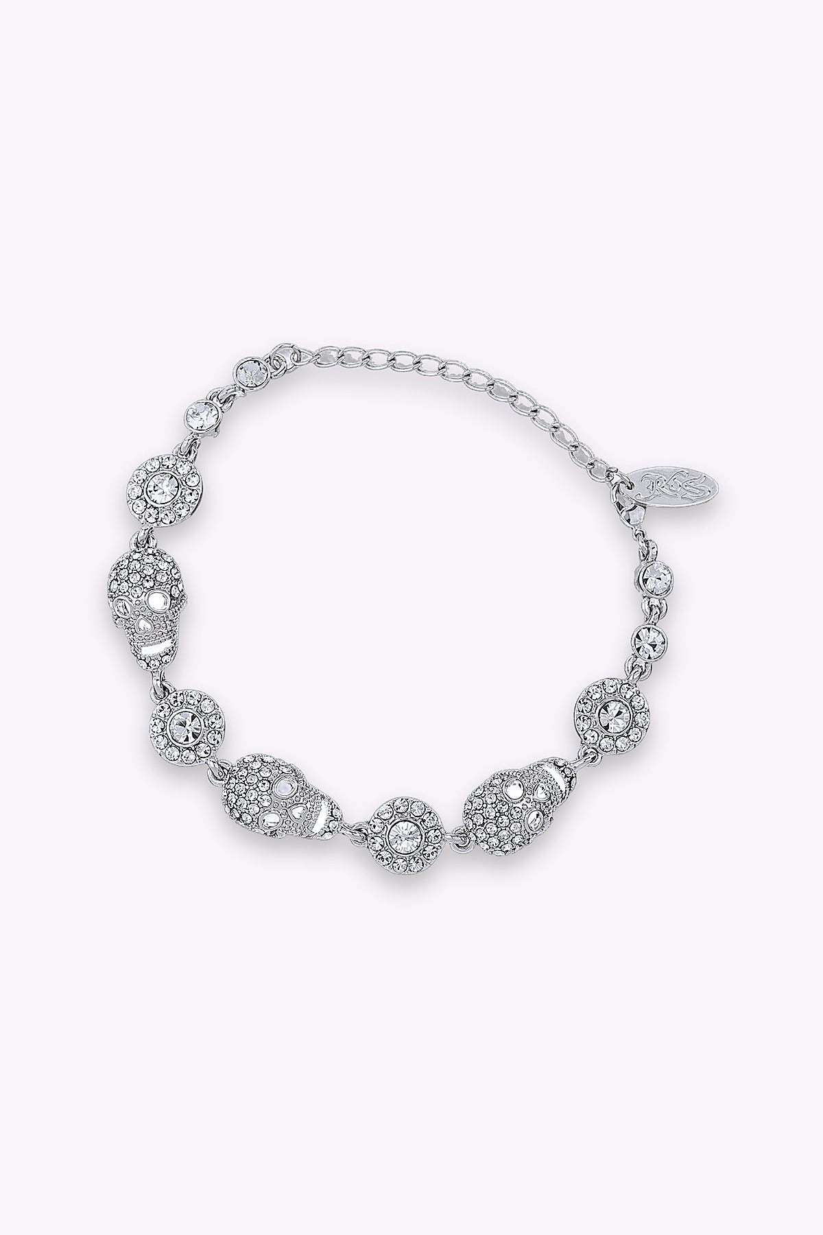 Rock By Sweden Armband Med Doskallar Och Kristaller 2