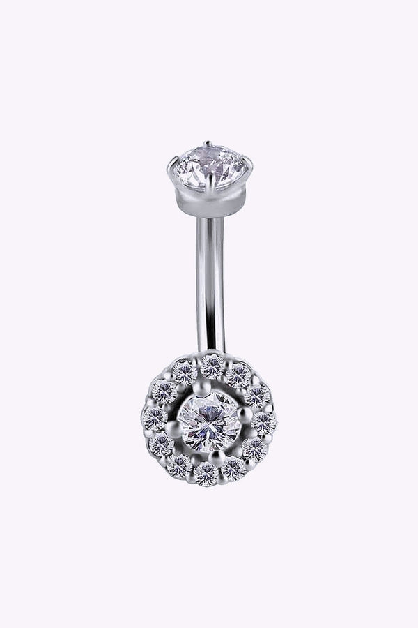 Rook Piercing Stav Med Kristall 316L Kirurgstal