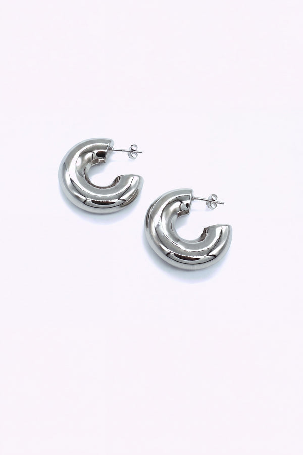 Silver Hoops Bey