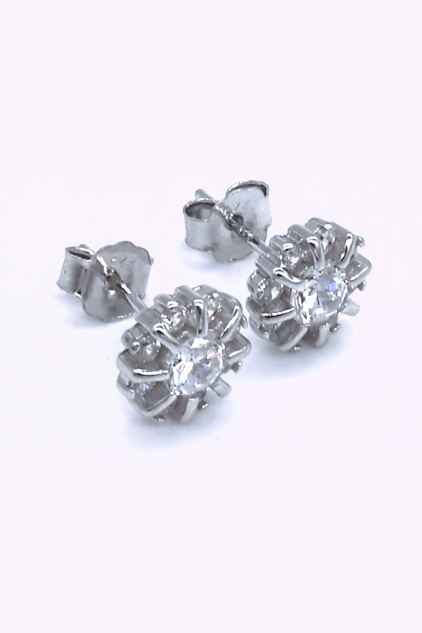 Studs Orhangen Silver Blomma