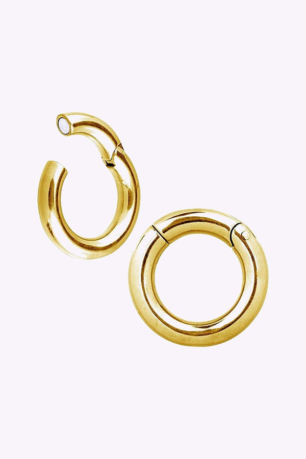 Tojning Clicker Oppningsbar Segmentring 6 Mm Guld Pvd
