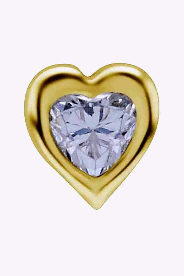 Topp Hjartformad Swarovskikristall 18K Akta Guld