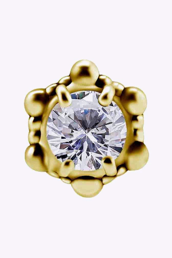 Topp Ornament Med Swarovskikristall 18K Akta Guld