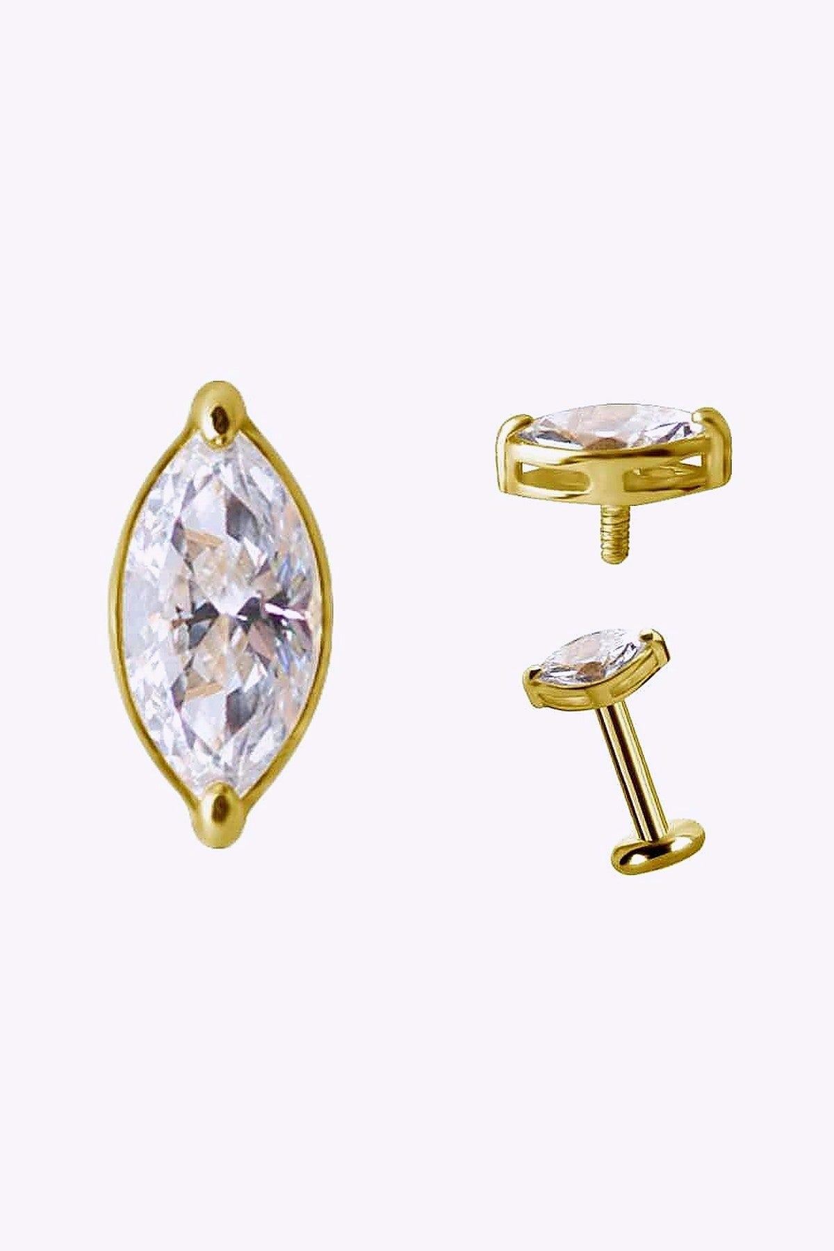 Topp Oval Kristall 18K Guld