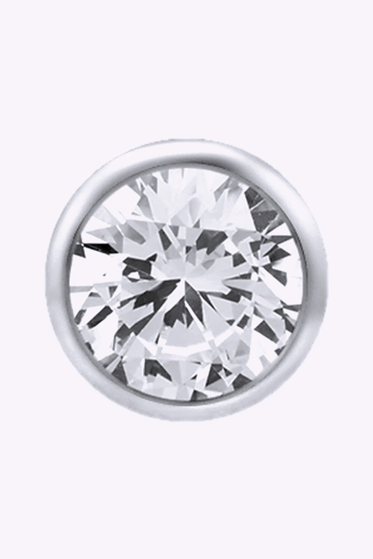 Topp Till Invandigt Gangad Labret 3 Mm Kristall Titan