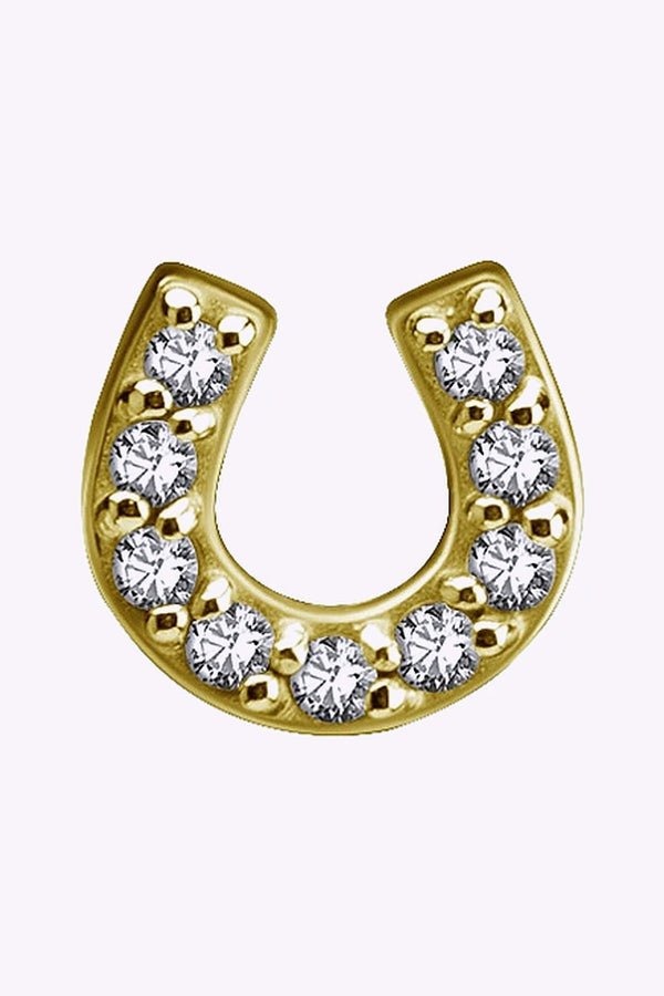 Topp Till Invandigt Gangad Labret Hastsko 24K Guld Pvd