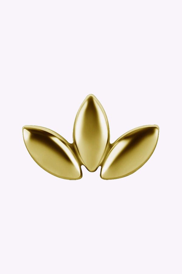 Topp Till Invandigt Gangad Labret Lotus 18K Guld Pvd