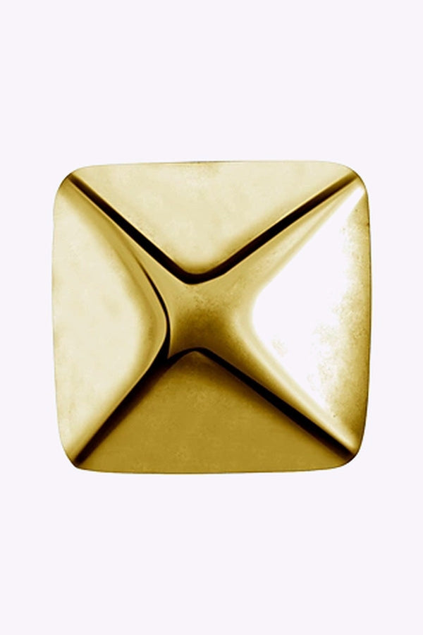Topp Till Invandigt Gangad Labret Pyramid 24K Guld Pvd