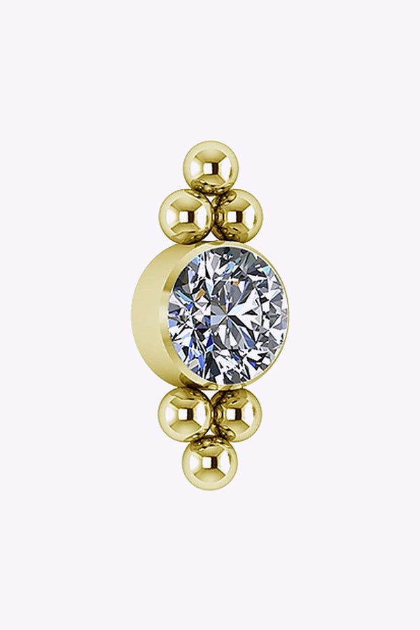 Topp Till Invandigt Gangad Labret Titan Guld Pvd 3