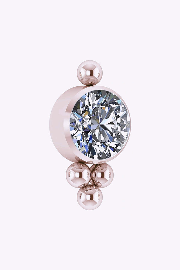 Topp Till Invandigt Gangad Labret Titan Roseguld Pvd