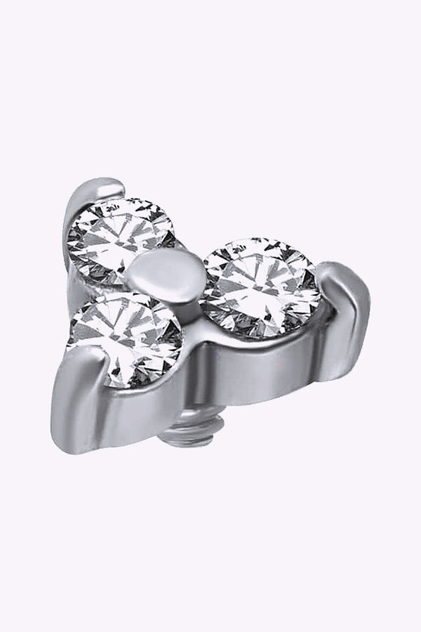 Topp Till Invandigt Gangad Labret Trinity 316L Kirurgstal