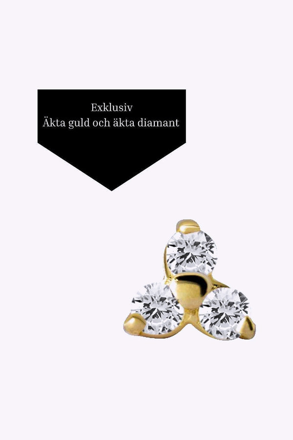 Topp Trinity 18K Akta Guld Och Akta Diamanter